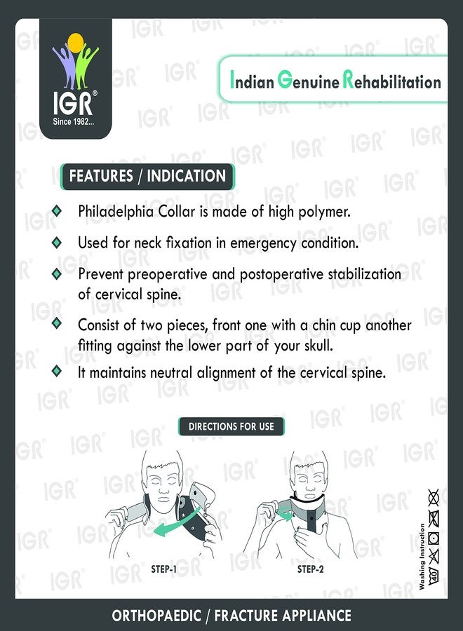 IGR طوق فيلادلفيا من آي جي آر | دعامة للرقبة - لتثبيت العمود الفقري العنقي وتخفيف الألم | كبير - Image 2