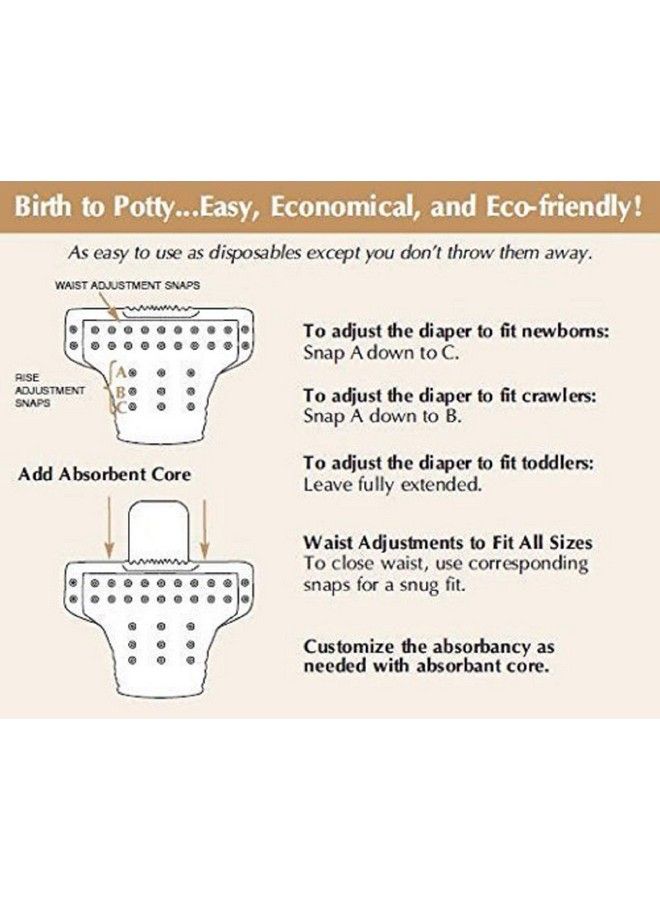 Alya Pocket Button Style Solid Reusable Cloth Diaper All In One Adjustable Washable Diapers Nappies(Without Inserts) For Toddlers;New Borns (White Home Pack Of 1) - Image 5