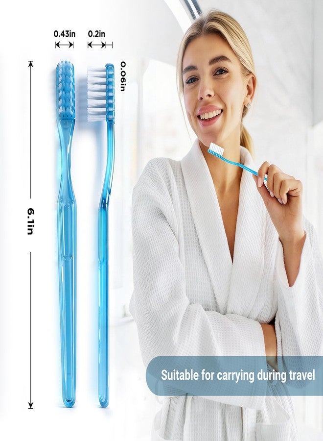 COCOBURI 50 Pack Pre Pasted Disposable Toothbrushes Individually Wrapped Travel Toothbrush with Toothpaste On The Go Disposable Toothbrushes Bulk for Travel Hotels Camping Business Trips Farms Mint - Image 2