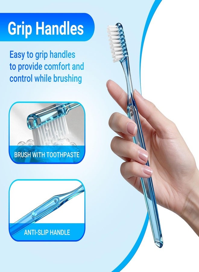 COCOBURI 50 Pack Pre Pasted Disposable Toothbrushes Individually Wrapped Travel Toothbrush with Toothpaste On The Go Disposable Toothbrushes Bulk for Travel Hotels Camping Business Trips Farms Mint - Image 4