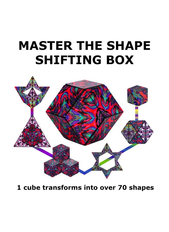 SHASHIBO - SHASHIBO Shape Shifting Box - Award-Winning, Patented Fidget Cube w/ 36 Rare Earth Magnets - Transforms Into Over 70 Shapes, Download Fun in Motion Toys Mobile App (Artist Series - Chaos) - Image 1