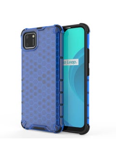 HuHa Case Cover For Realme C15 Shockproof Honeycomb PC + TPU Case Blue 