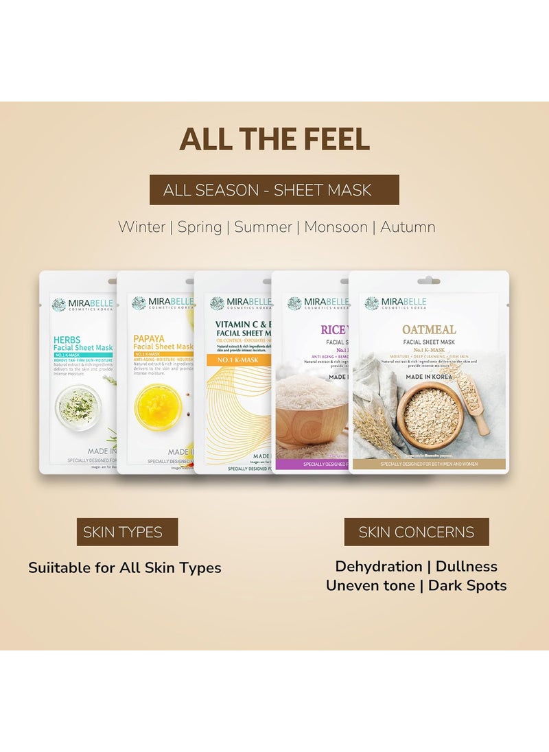 MIRABELLE Mirabelle Bright Skin Facial Sheet Mask Pack of 5 BCS  - Image 3