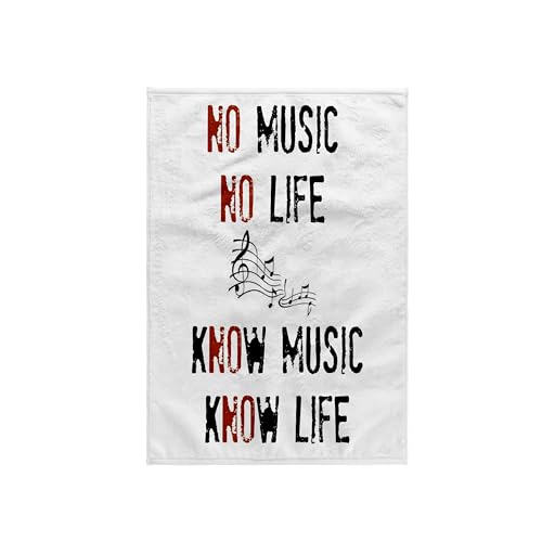 3DROSE 3D Rose Know Life Picture of Music Notes TWL_201977_1 Towel, 15" x 22" - Image 1