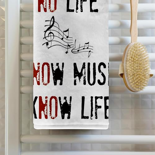 3DROSE 3D Rose Know Life Picture of Music Notes TWL_201977_1 Towel, 15" x 22" - Image 2