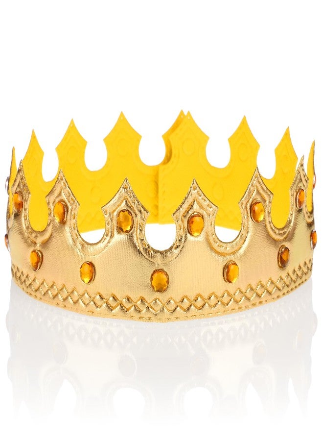 Apausvcm Regal Gold King Crown, Soft Birthday King Crown for Kids Birthday Boy Parties Accessory Supplies Boy Party Dress-Up Photo Props for Kids Baby Shower Party Decoration - Image 1