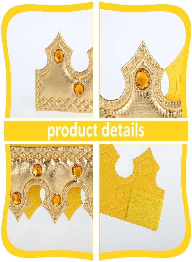 Apausvcm Regal Gold King Crown, Soft Birthday King Crown for Kids Birthday Boy Parties Accessory Supplies Boy Party Dress-Up Photo Props for Kids Baby Shower Party Decoration - Image 3