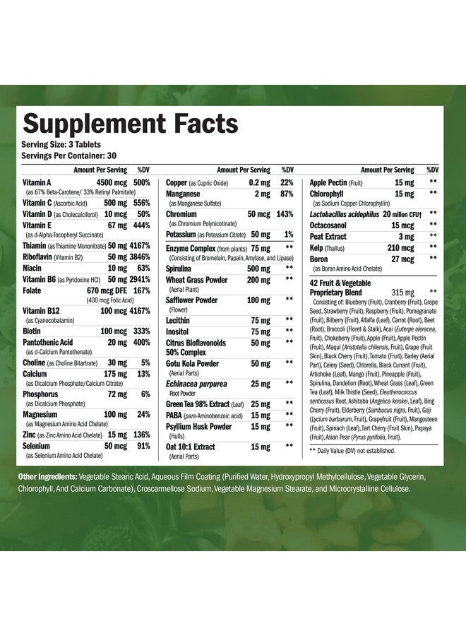 Vimerson Health Vegan Multivitamins for Women & Men - Multivitamin & Multimineral Supplements for Energy, Focus and Overall Health. Daily Vegan Vitamins A, C, D, E & B12, Zinc, Calcium, Magnesium & More. 90 Tablets - Image 3