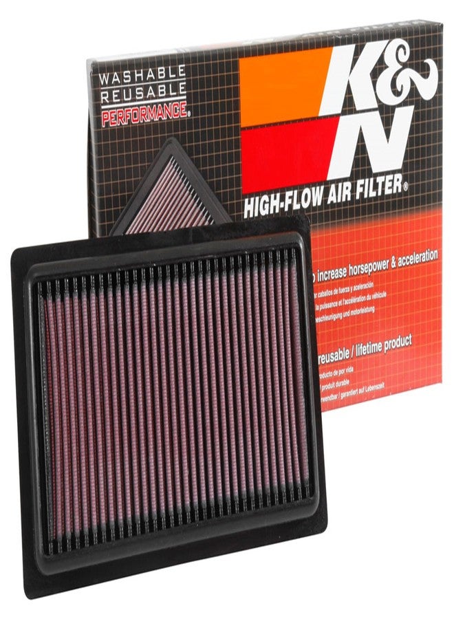 كيه آند إن فلتر هواء محرك K&N: قابل لإعادة الاستخدام، يُنظف كل 75000 ميل، قابل للغسل، ممتاز، فلتر هواء بديل للسيارة: متوافق مع سيارات هيونداي (i20 II) موديلات 2014-2019، 33-3052 - Image 1