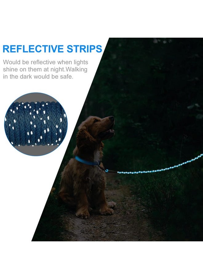 Joytale - Joytale Long Dog Training Leash, 30 FT Tie Out Rope Check Cord Dogs Leashes with Padded Handle, Reflective Recall Lead for Puppy and Small Dogs, Blue - Image 1