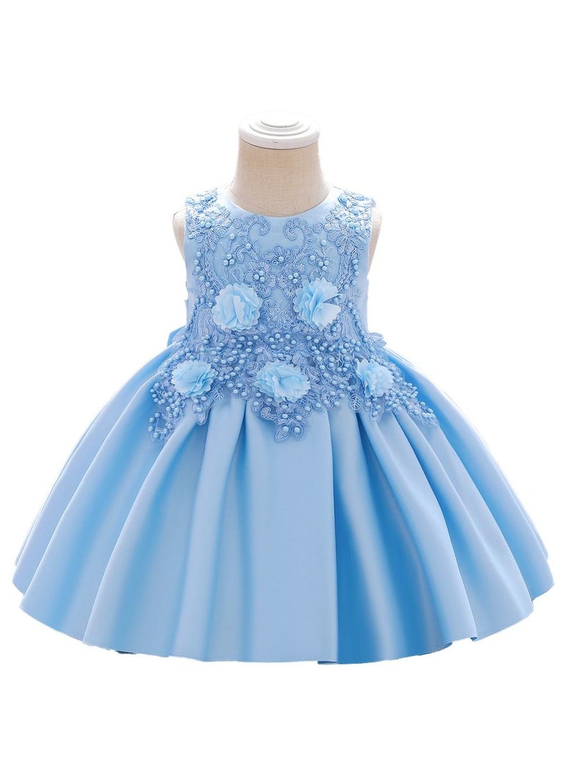 Loquat Sequins Flower Mesh Dress  - Image 1