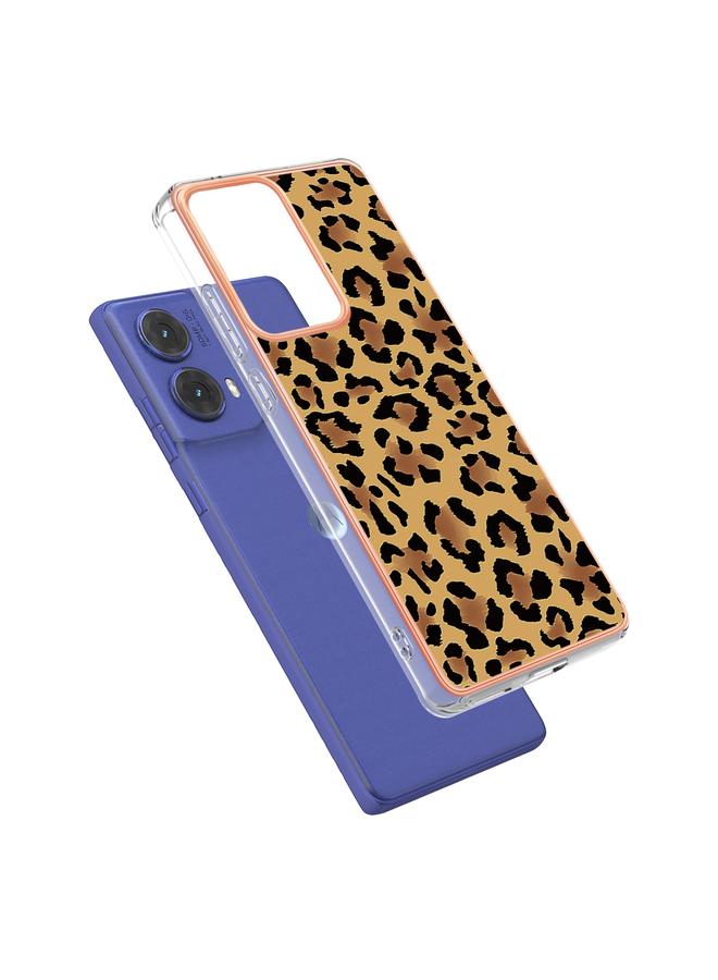 اس-توب جراب لهاتف Motorola Moto G85، جراب هاتف IMD مزدوج الجوانب من الرخام المطلي بالكهرباء - Image 4