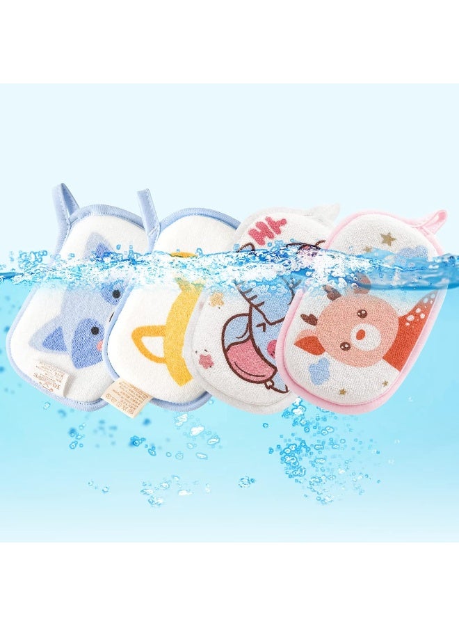 Hokoad Baby Bath Sponge, 2 Pack Cartoon Animal Style Baby Sponge for Bathing - Image 5