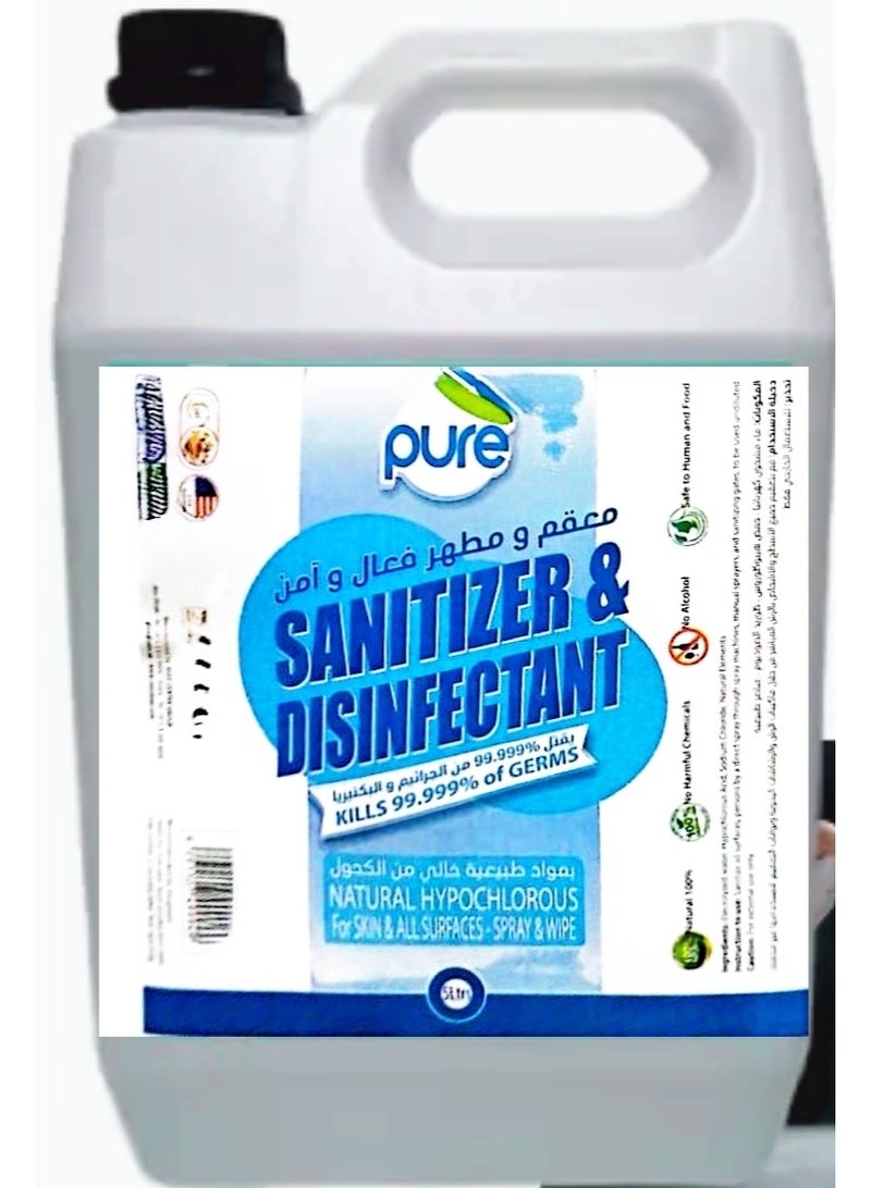 بيور سائل معقم ومطهر طبيعي من حمض الهيبوكلوروس النقي، 5 لتر - Image 1