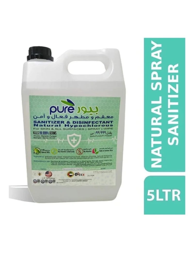 بيور سائل معقم ومطهر طبيعي من حمض الهيبوكلوروس النقي، 5 لتر - Image 4