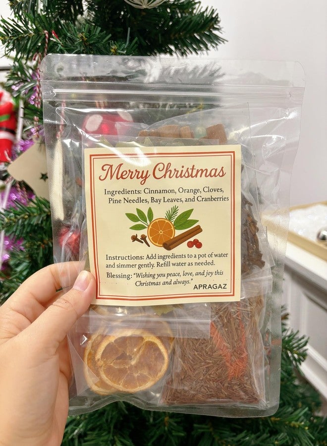 Apragaz 6 Packs Simmer Pot Mix,Holiday Potpourri Simmer Pot with Christmas Morning,Winter Wonderland, Merry & Bright, Merry Christmas,Holiday Spices,Abundance Potpourri for Xmas Fall Winter House Warming Gift - Image 4
