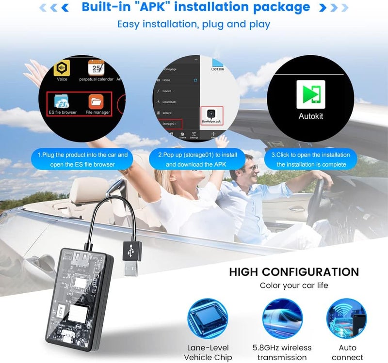 CarlinKit Wireless CarPlay and Android Auto Adapter - 2 in 1 Dongle with Low Power Consumption - Image 5