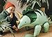 PartyDeco Triceratops Standing Foil Balloon PartyDeco 365x19 Inch Green Gold Dinosaur Balloon for Birthday Party Decorations triceratops Jungle Theme Birthday for Kids - Image 4