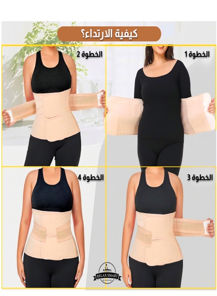Relax Smart 3 in 1 Postpartum Support Corset Waist Support Corset Comfortable Adjustable Fabric Shapewear - Image 5