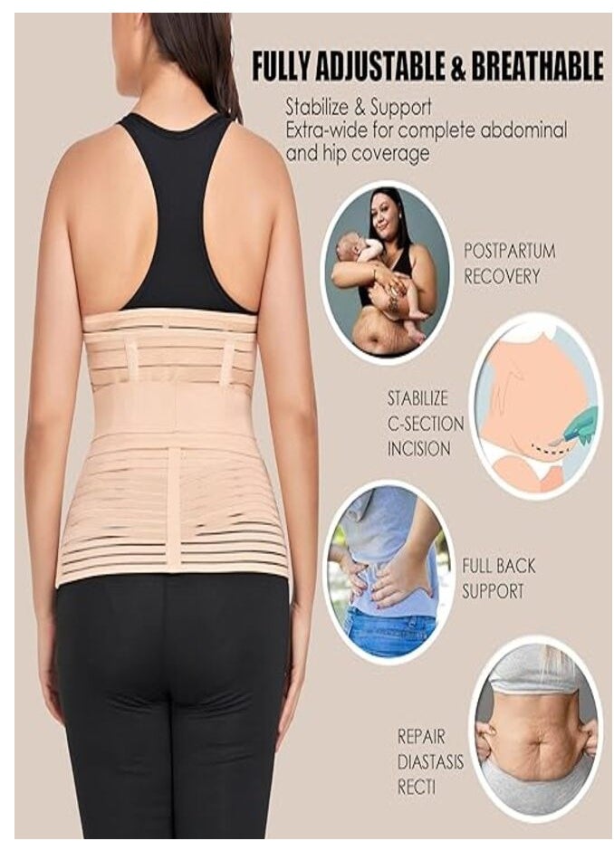 Relax Smart - 3 in 1 Postpartum Support Corset Waist Support Corset Comfortable Adjustable Fabric Shapewear - Image 1