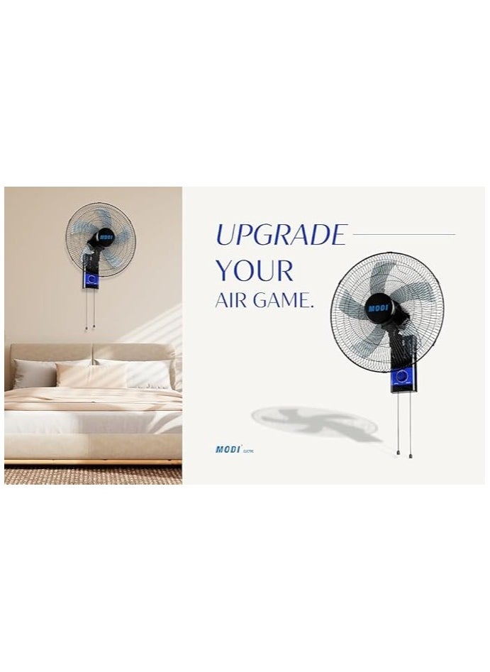Generic 16 Inch Wall Fan - 45W | 3 Speed Control Wall Mounted Fan for Home, Office | 5 Blades Adjustable Tilt Angle Design Cooling Fan (2PC,PACK)  - Image 3