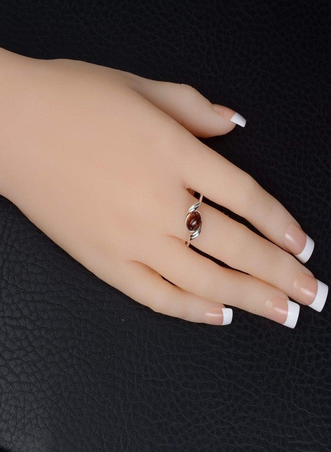 هوليداي غفت شوب خاتم إستيل من الفضة الإسترلينية والعنبر العسلي البلطيقي للبالغين - مقاس 8 من متجر هدايا العطلات - Image 2