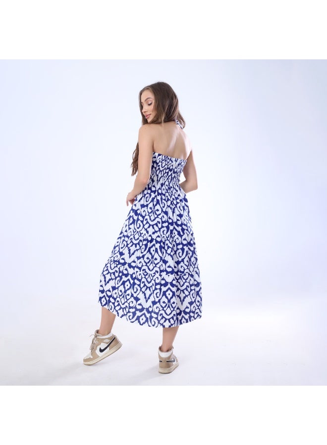 BEBO Women's printed skirt_Blue & White  - Image 4