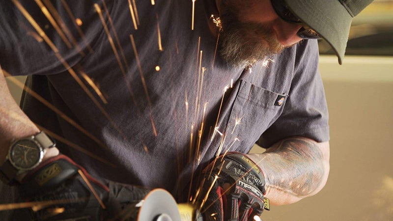 Dickies تي شيرت قصير الأكمام بوزن ثقيل للرجال من ديكي، لون لينكولن الأخضر، مقاس 3X-كبير طويل - Image 4