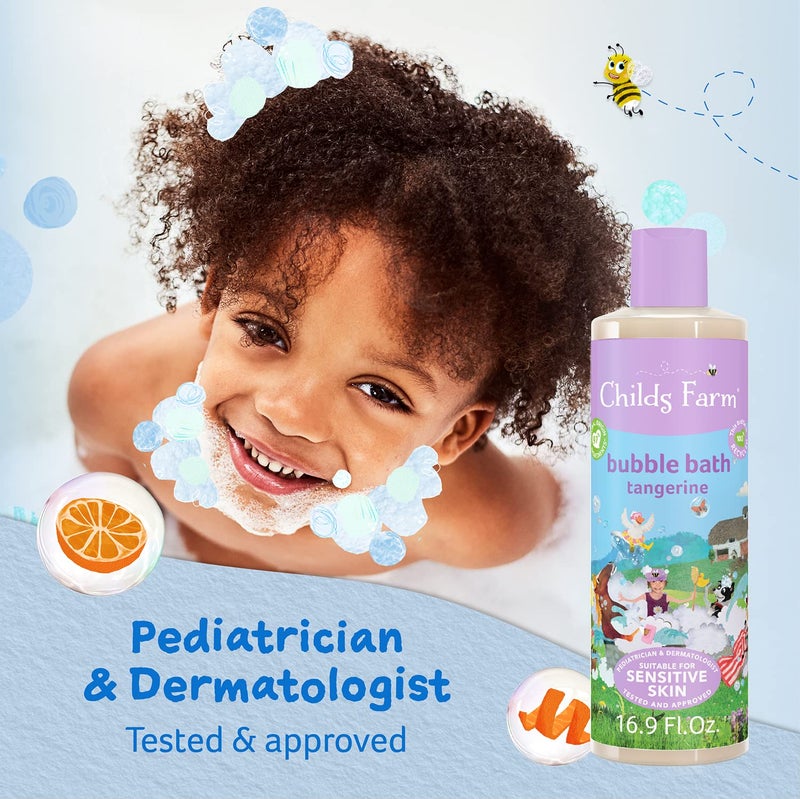 Childs Farm, Kids Bubble Bath for Dry, Sensitive Skin, Organic Tangerine, Gently Cleanses & Soothes, Vegan, Cruelty-Free, 16.9 fl oz - Image 3