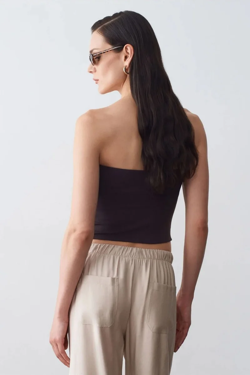 Dilvin DILVIN Women’s Strapless Crop Bandeau Top