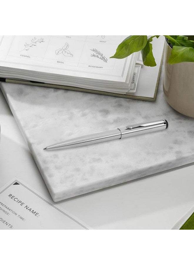 PARKER Vector Stainless Steel Chrome Trim Ball Pen| Ink Color : Blue | Novel Gifts For Professionals | Perfect For Corporate Use - Image 5