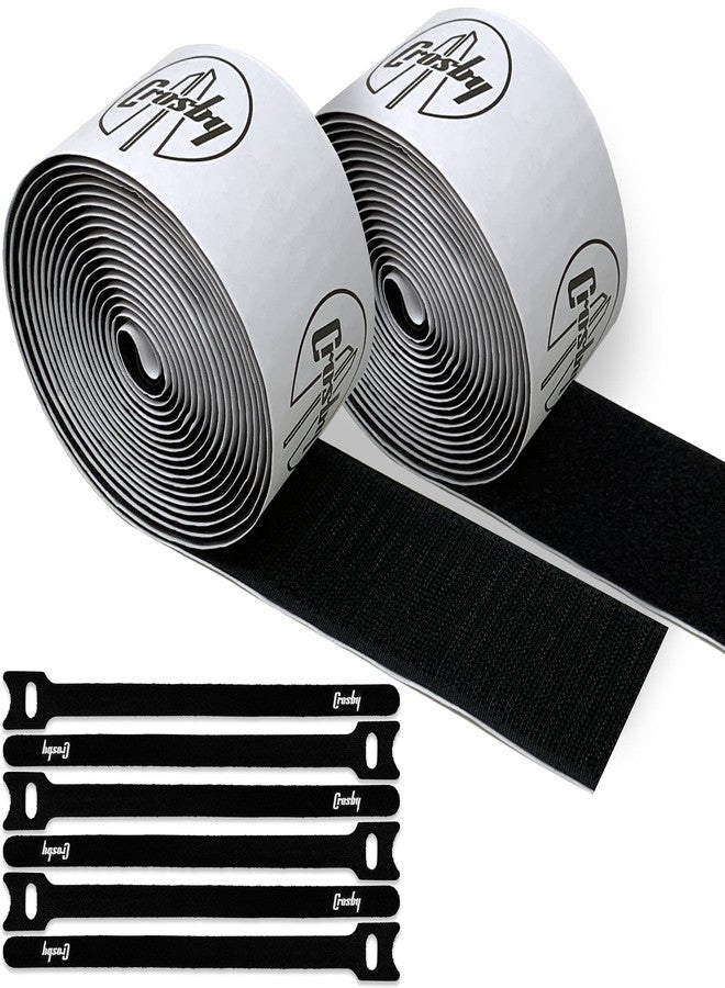 Crosby Pedalboard Grip Kit - 3 Metres of Heavy Duty Hook & Loop Tape Plus 6 Reusable Cable Ties for Guitar or Bass Pedal Board Mounting and Cable Management - Image 1