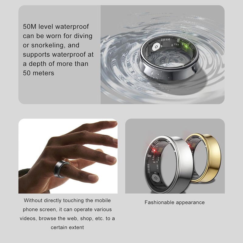 Smart Fitness Ring for Tiktok, Alloy Lightweight Sports Ring, Photo Clicker, Video Scrolling with 50M for Tiktok (7#) - Image 5