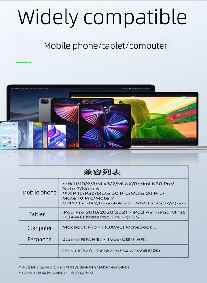 Mobile phone charging game sound card New USB fast charging 60w three-in-one gaming phone sound card - Image 2