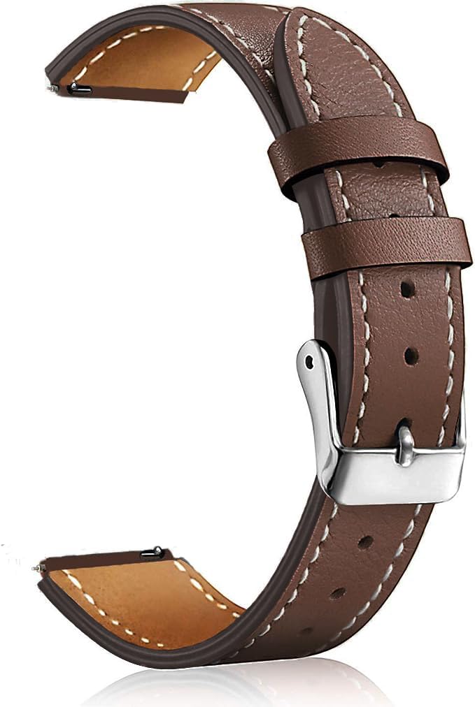 ADAMO Universal genuine leather Strap Suitable for all watches (for replacement to titan, timex etc.) and 24MM Smart Watches R32BLN09-R32BLE09 - Image 4