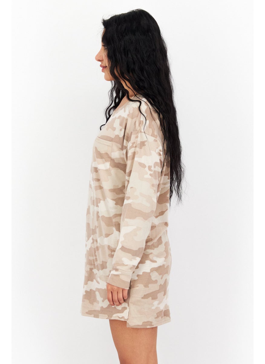 Women Camouflage Full Sleeves Sleepwear Dress, Tan Combo - pzsku/Z28EBD623BE7B32874D58Z/45/_/1724351005/e465fd4f-faea-4422-9f92-5fd8869bad86