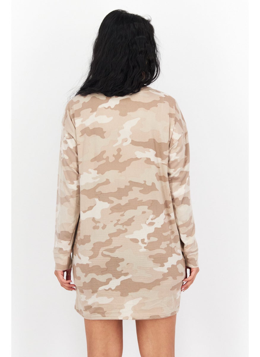 Women Camouflage Full Sleeves Sleepwear Dress, Tan Combo - pzsku/Z28EBD623BE7B32874D58Z/45/_/1724351125/ea77ad5c-843d-4848-9981-8ec8777ca01d