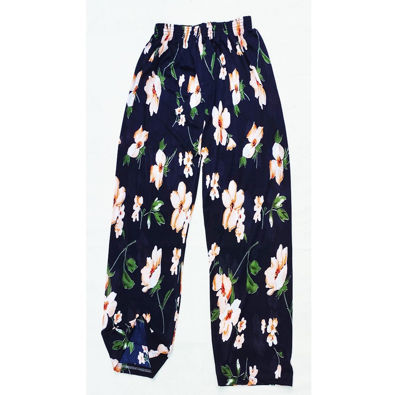 Cross-border Fashion Ink Butterfly National Style Casual Pants Womens New Chinese Style Loose Wide Leg Loose Summer New Ankle-length Pants Yehaiyang ice silk nine-point straight floral pants 