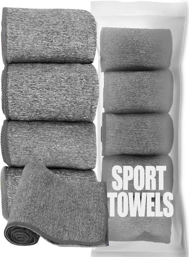 Vnoss Microfiber Quick Dry Gym Towel, Silver ION Odor-Free Absorbent Fiber, Fast Drying, Men & Women Workout Gear for Body Sweat, Working Out, Towels (Dark Grey, 5Pack - 16 * 27Inch) - Image 1