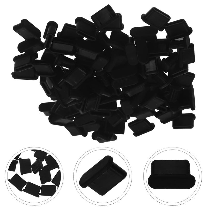 100 Pcs USB Dust Protectors Charging Port Plugs Easy Install Phone Tablet - Image 3