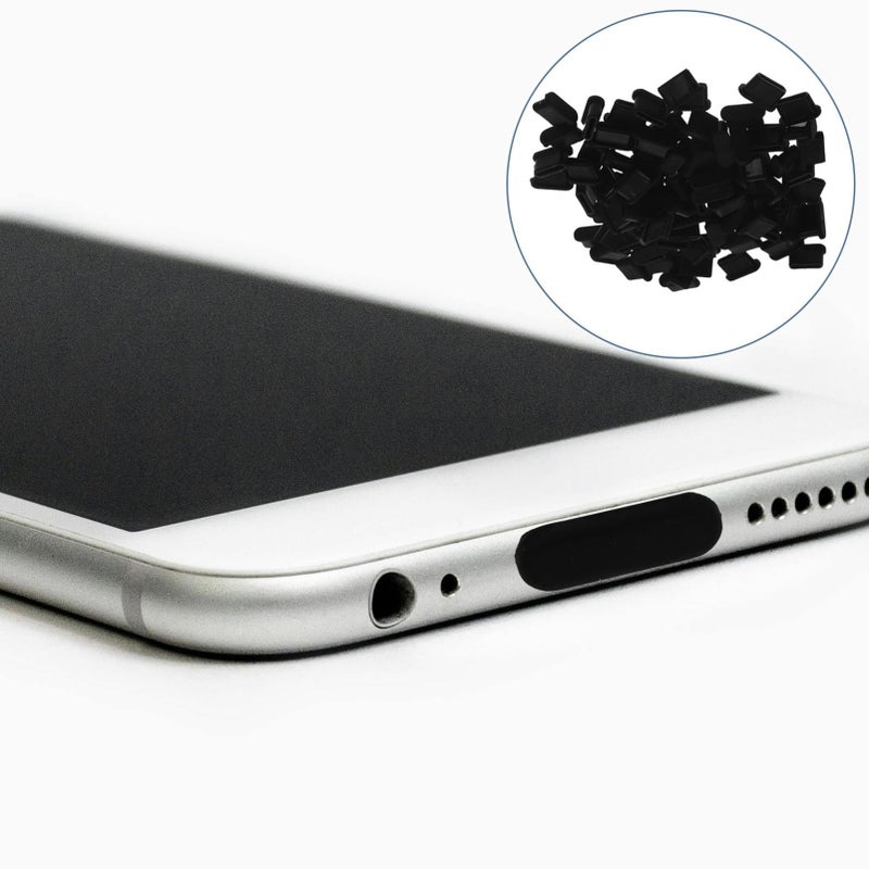 100 Pcs USB Dust Protectors Charging Port Plugs Easy Install Phone Tablet - Image 5