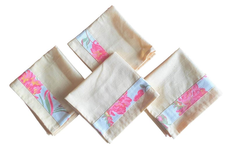 Vissage Pack of 4 Cotton Kitchen Napkins 14IN 20IN - Image 1