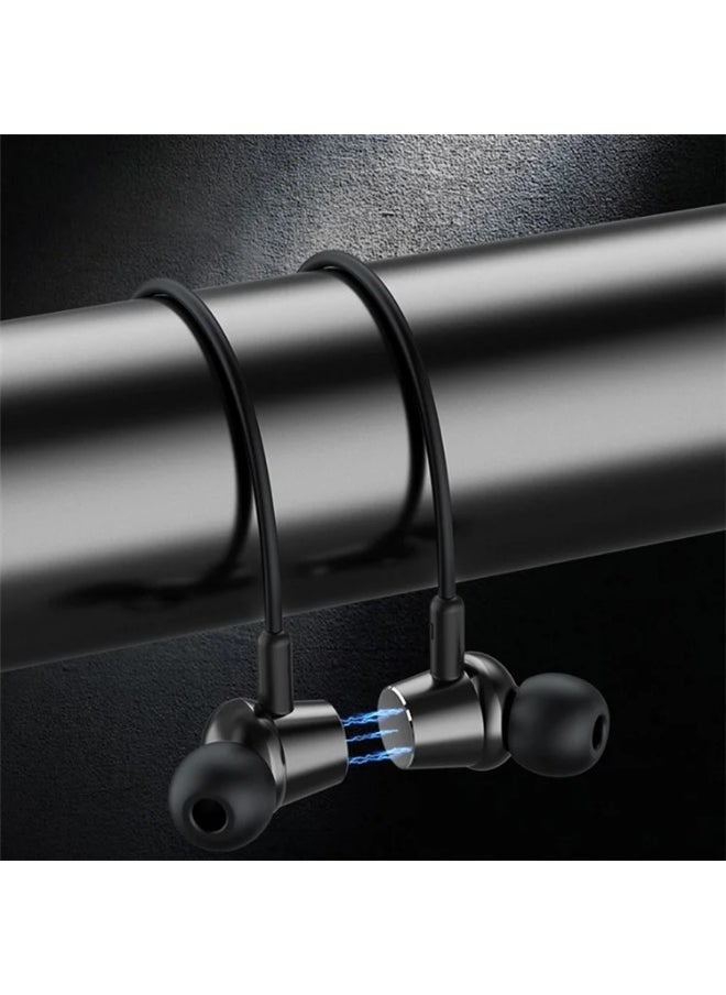 SE5 Wireless Bluetooth 5.3 Neckband Headphones with Stereo Sound and Vibration – Up to 9 Hours of Playback – 10m Connection Range – Black