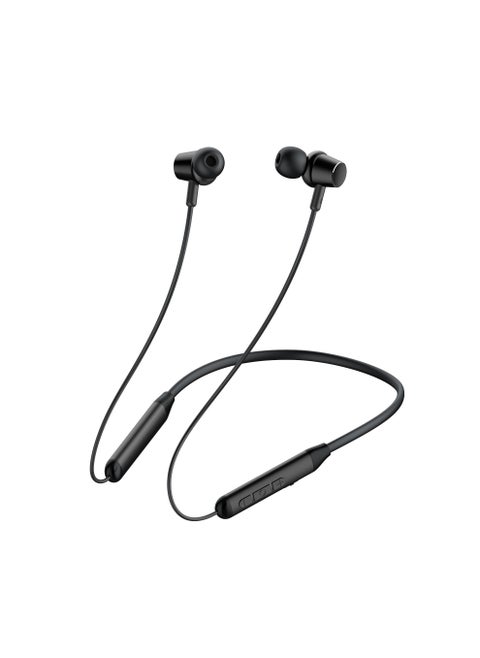 SE5 Wireless Bluetooth 5.3 Neckband Headphones with Stereo Sound and Vibration – Up to 9 Hours of Playback – 10m Connection Range – Black
