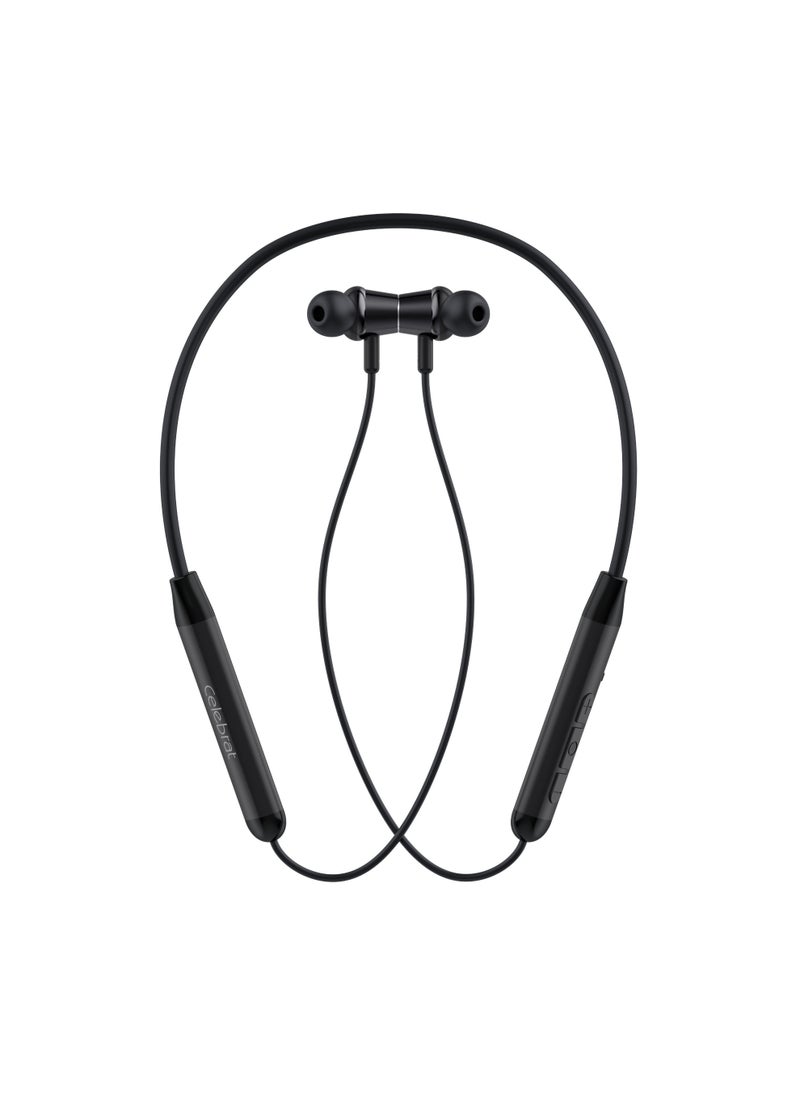 SE5 Wireless Bluetooth 5.3 Neckband Headphones with Stereo Sound and Vibration – Up to 9 Hours of Playback – 10m Connection Range – Black