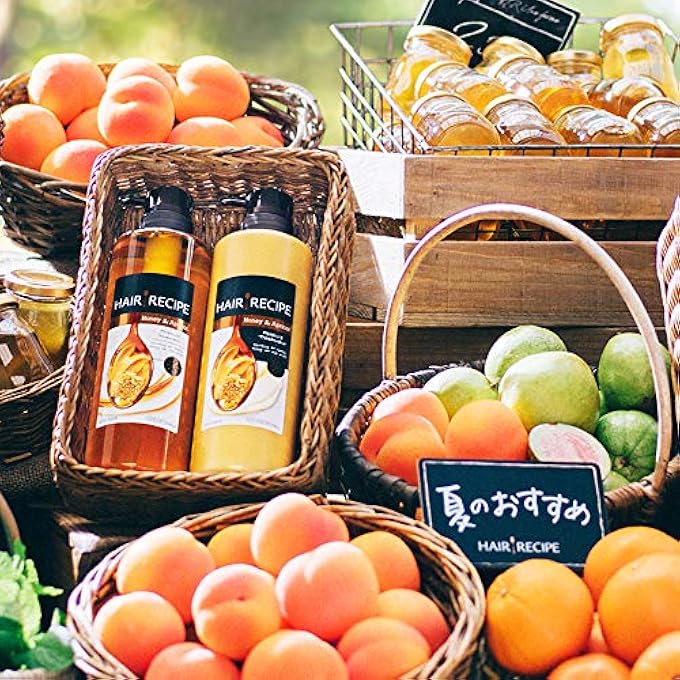 JAPAN HAIR PRODUCTS - 330ML FOR HAIR RECIPE SHAMPOO HONEY APRICOT ENRICHED MOISTURE RECIPES REFILLAF27 - Image 3