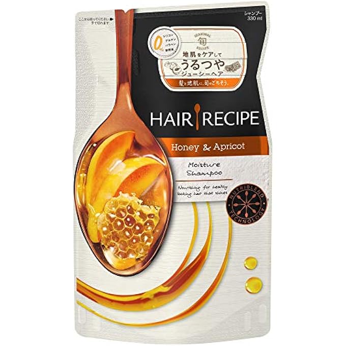 JAPAN HAIR PRODUCTS - 330ML FOR HAIR RECIPE SHAMPOO HONEY APRICOT ENRICHED MOISTURE RECIPES REFILLAF27 - Image 1
