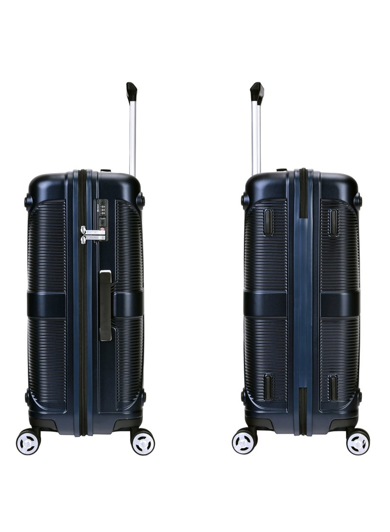 إيمينينت حقيبة سفر صلبة متوسطة بعجلات مزدوجة هادئة وقفل  لون أزرق ليلي - Image 2