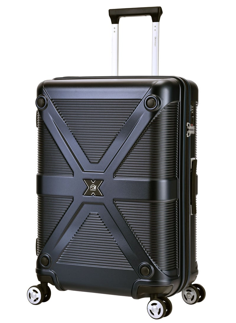 eminent - Hard Case Travel Bag Medium Luggage Trolley Polycarbonate Lightweight Suitcase 4 Quiet Double Spinner Wheels With Tsa Lock KJ97 Night Blue - Image 1
