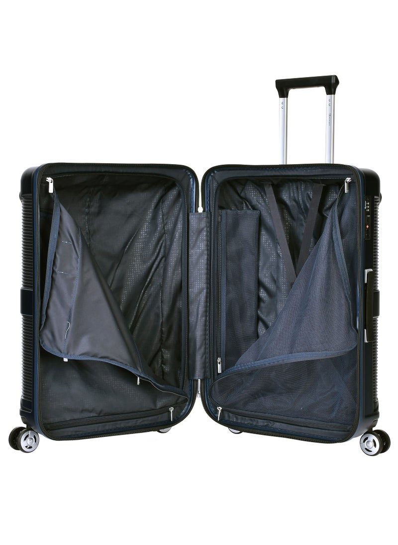 eminent - Hard Case Travel Bag Medium Luggage Trolley Polycarbonate Lightweight Suitcase 4 Quiet Double Spinner Wheels With Tsa Lock KJ97 Night Blue - Image 1
